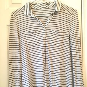 NBW LOFT Striped Cotton Button Up